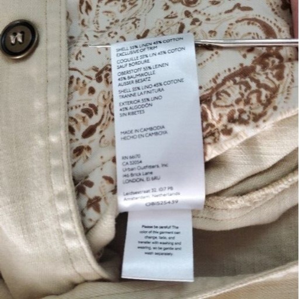 Pilcro Anthropologie Women's Size Small Blazer Long Line Boxy Linen Blend Jacket - Picture 10 of 11